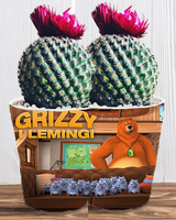 Doniczka do kwiatów/roślin - Grizzy i Lemingi