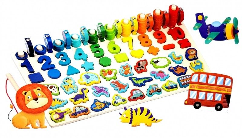 Gra puzzle multifunkcyjne 2 w 1 nauka łowienie rybek CZ zdjęcie 7