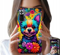 ETUI DO XIAOMI NOTE 10 PRO - KWIACISTE WZORY PIESEK PIES JORK PLECKI