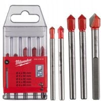 MILWAUKEE Wiertło wiertła do Gresu szkła 5szt 4 - 8mm. 4932479948