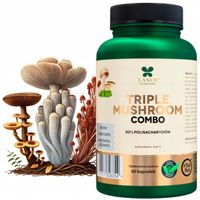 TRIPLE Combo LION'S MAN SOPLÓWKA + REISHI + KORDYCEPS 3 Grzyby 60kaps LANCO