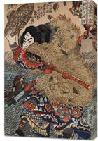 Obraz 60x90cm Kinhyoshi Yorin, Kuniyoshi Japoński Vintage