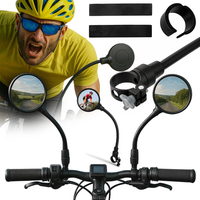 2X DŁUGIE LUSTERKO ROWEROWE NA KIEROWNICĘ NA RAMIENIU OKRĄGŁE SZEROKI KĄT