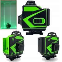 NIWELATOR LASER KRZYŻOWY POZIOMICA SAMOPOZIOMUJĄCA 4D 360 STOPNI ZIELONY
