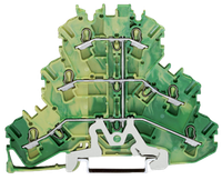 Wago złączka 3-piętrowa PE -6 przewodowa 2,5mm na szynę DIN 2002-3207 1szt