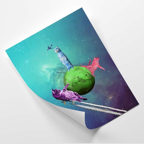 Plakat, Koty abstrakcja 70x100 na Arena.pl