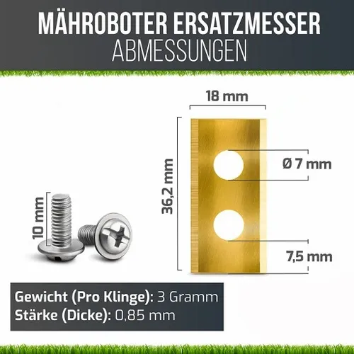 WORX NOZE NOZ ROBOTA KOSZĄCEGO LANDROID TYTANOWE na Arena.pl
