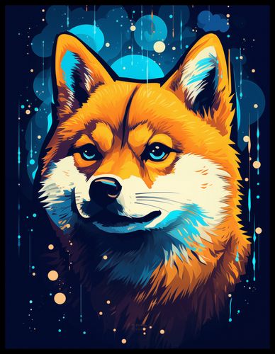 Plakat 50x65cm Lisek w Kosmosie na Arena.pl