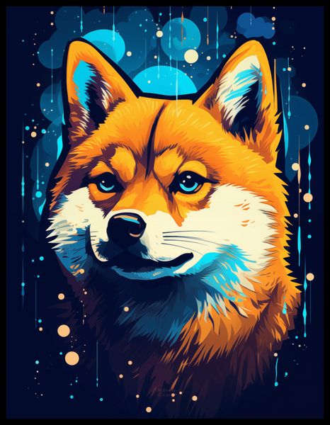 Plakat 50x65cm Lisek w Kosmosie zdjęcie 2