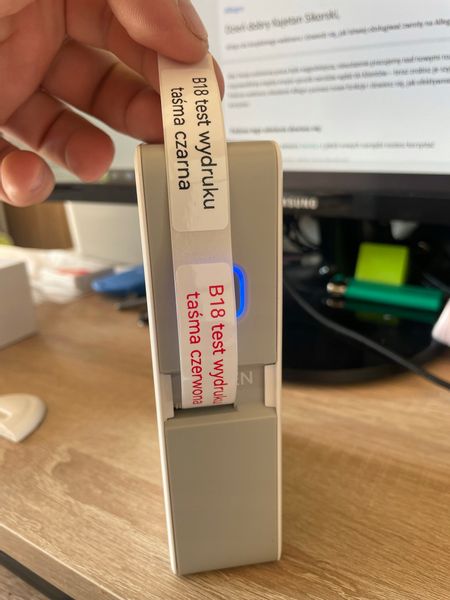 NIIMBOT TAŚMA do B18 Biała TERMOTRANSFEROWA zdjęcie 8