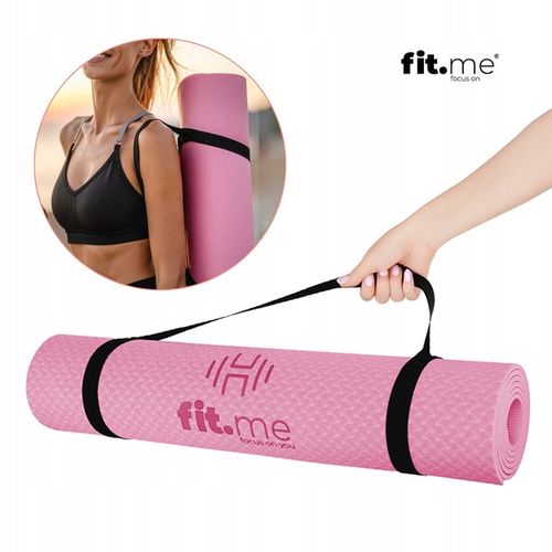 MATA DO ĆWICZEŃ JOGI PILATESU GIMNASTYCZNA TPE ANTYPOŚLIZGOWA Z UCHWYTEM na Arena.pl