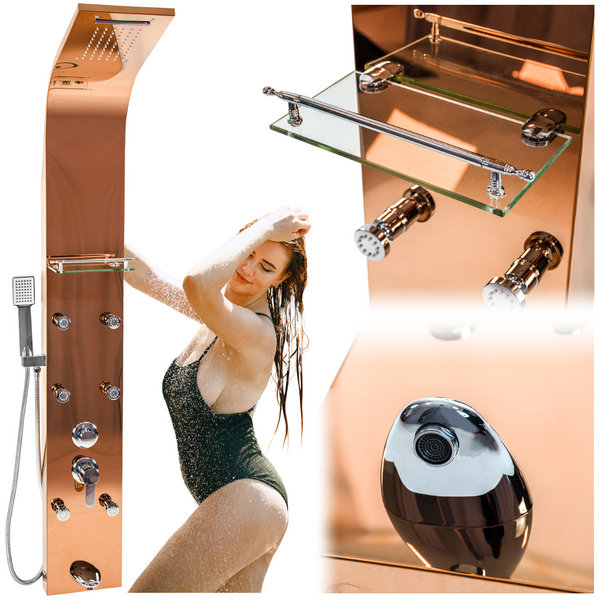 Bateria panel prysznicowy ROSE GOLD zdjęcie 1