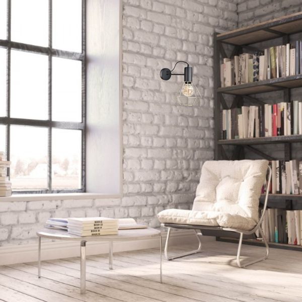 Kinkiet 1xE27 LARS BLACK/GOLD zdjęcie 6