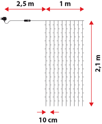 Inteligentne lampki ozdobne Twinkly Curtain 210 LED RGB+W 2,1 m na Arena.pl