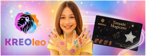 TATUAŻE BROKATOWE DUŻO SZABLONÓW + 48 KOLORÓW ZESTAW PREZENT DLA na Arena.pl