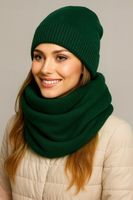 Zimowy CIEPŁY KOMPLET damski modna CZAPKA + KOMIN szalik produkt polski