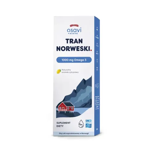 Tran Norweski OMEGA-3 (1000 mg) O Smaku Cytrynowym 500 ml - Osavi na Arena.pl