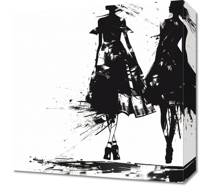 Obraz 40x40cm Atramentowy Przerys zdjęcie 1