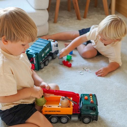 WOOPIE Ciężarówka Śmieciarka z Dźwigiem Segregacja Śmieci - skala 1:10 na Arena.pl