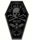 22 0072 Naklejka Memento Mori Pamietaj o Śmierci Wlepa Motocykl Auto Trumna