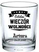 Szklanka WHISKY z grawerem na wieczór kawalerski