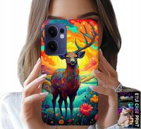 ETUI DO OPPO FIND X5 LITE - KOLOROWE WZORY JELEŃ ŁOŚ ZWIERZĘTA LEŚNE