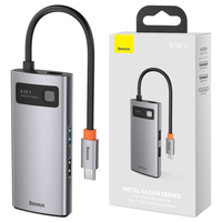 hub 4w1 baseus metal gleam series, usb-c do usb 3.0 + usb 2.0 + hdmi