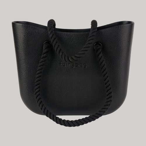 TOREBKA DAMSKA TORBA NA RAMIĘ GUMOWA JELLYBAG 2 ZESTAWY RĄCZEK CZARNA na Arena.pl