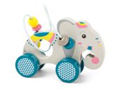 SŁONIK jeżdżący PĘTLA MOTORYCZNA drewniany