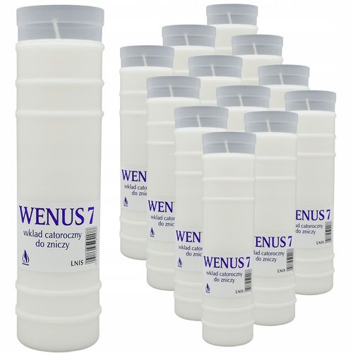 Rewelacyjne wkłady do zniczy Wenus 7 Linis ~ 7* dni 12szt. na Arena.pl