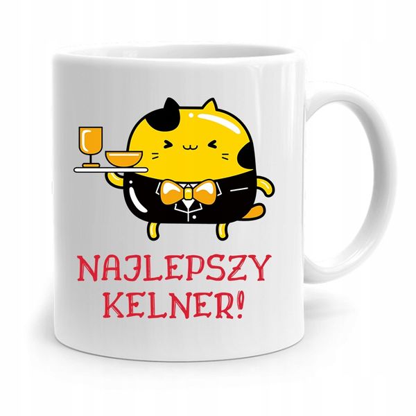 Dla Kelnera Kubek Na Prezent Najlepszy Kelner Z Nadrukiem Ze Zdjęciem zdjęcie 1