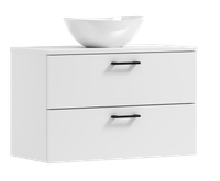 Szafka łazienkowa wisząca LUNA 80 biały z umywalką Eliza B (W2)