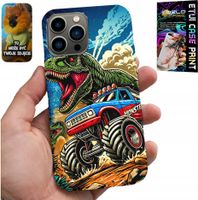 ETUI DO IPHONE 13 PRO -DINOZAUR W MONSTERTRUCKU WZORY DLA DZIECI