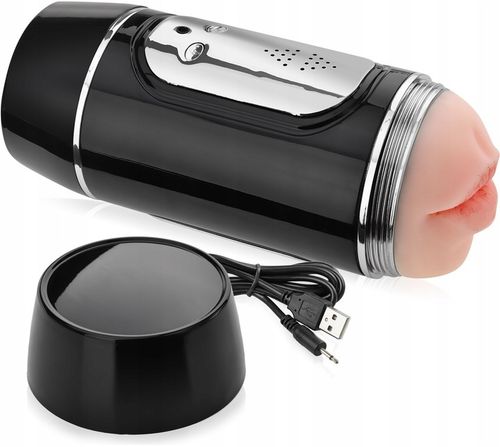 DUŻY MASTURBATOR DLA MĘŻCZYZN 2W1 SZTUCZNA POCHWA I SSĄCE USTA - 18 FUNKCJI na Arena.pl