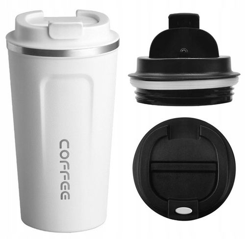 KUBEK TERMICZNY KAWA HERBATA COFFEE TERMOS SZCZELNY 510ML BIAŁY AG369D na Arena.pl