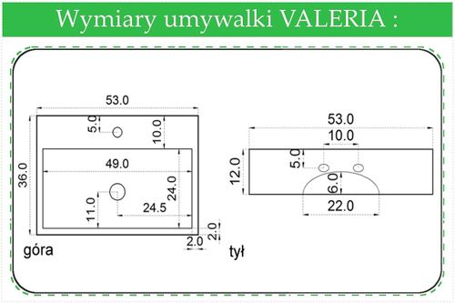 Umywalka Ceramiczna Valeria na Arena.pl