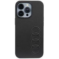 Audi Synthetic Leather iPhone 13 Pro / 13 6.1" czarny/black hardcase