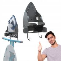 Wieszak na żelazko i deskę do prasowania, uchwyt IRONIX antracyt