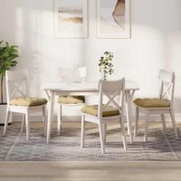 Poduszki na siedziska 4 pcs Szary zielony 40 x 40 cm