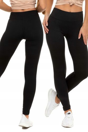 MORAJ Legginsy długie getry damskie kryjące WYSOKI STAN - czarne L/XL na Arena.pl
