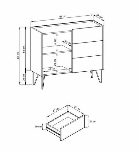 Komoda Marbren czarna na Arena.pl