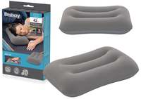 Dmuchana Poduszka Welurowa Szara 42 cm Bestway 67121