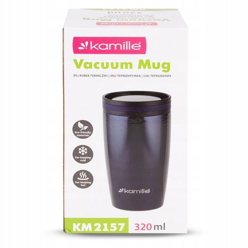 KUBEK TERMICZNY TERMOS BUTELKA BIDON NA KAWĘ HERBATĘ SZCZELNY 320ml KAMILLE na Arena.pl
