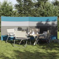 Camping Windbreak Niebieski 340x130 cm Wodoodporny