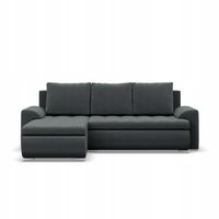 KANAPA NAROŻNIK FORESTA CIEMNY SZARY Funkcja Spania KRONOS VELVET