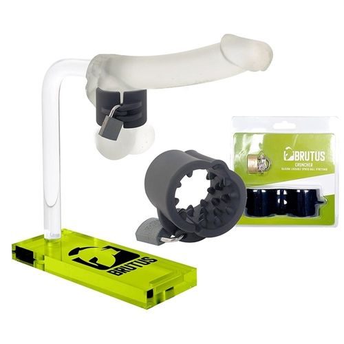 silikonowy naciągacz jąder brutus cruncher silicone lockable ball stretcher na Arena.pl
