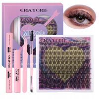 RZĘSY BONDINGOWE ZESTAW STARTOWY RZĘSY DIY 120 KĘPEK D CURL CLUSTER LASHES
