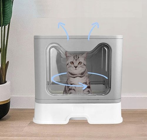 Duża kuweta kryta z szufladą + łopatka (F055) na Arena.pl