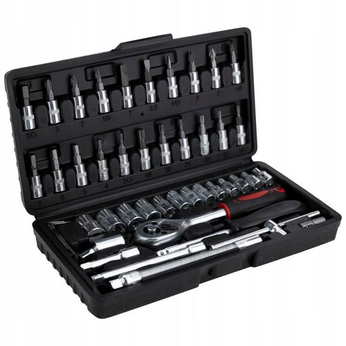 ZESTAW NARZĘDZI BITY KLUCZE INBUSY TORX WALIZKA NARZĘDZIOWA 46 ELEMENTÓW na Arena.pl