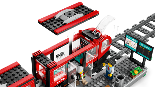 LEGO City 60423 Tramwaj miejski ze stacją - 811 elementów dla dzieci +7 na Arena.pl